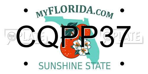 CQPP37 Florida License Plate