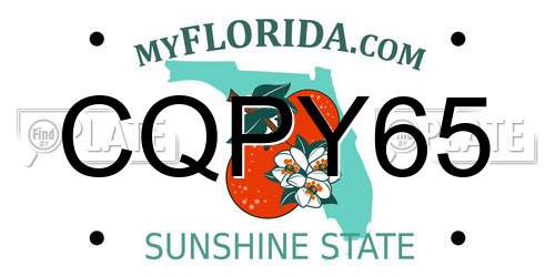 CQPY65 Florida License Plate