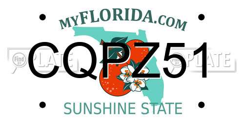 CQPZ51 Florida License Plate