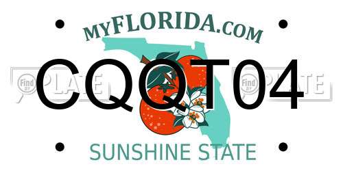 CQQT04 Florida License Plate