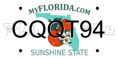 CQQT94 Florida License Plate
