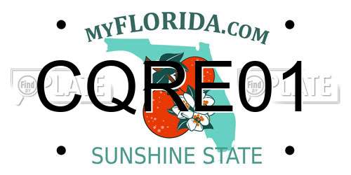 CQRE01 Florida License Plate