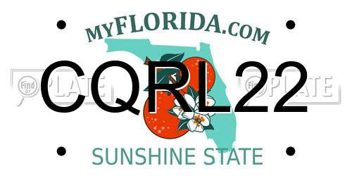 CQRL22 Florida License Plate