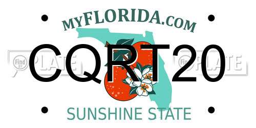 CQRT20 Florida License Plate