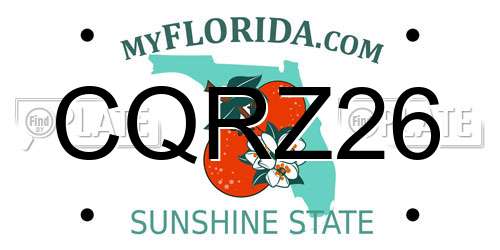 CQRZ26 Florida License Plate