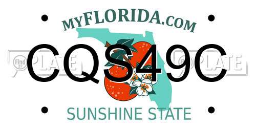 CQS49C Florida License Plate