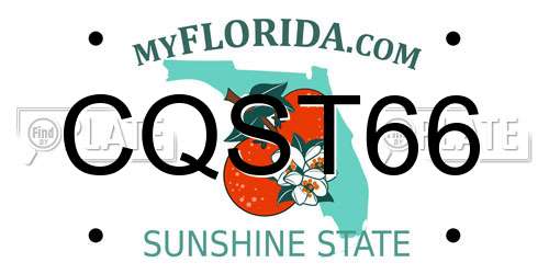 CQST66 Florida License Plate