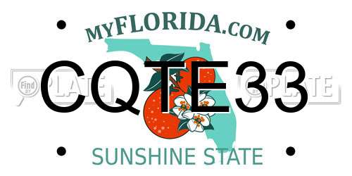 CQTE33 Florida License Plate