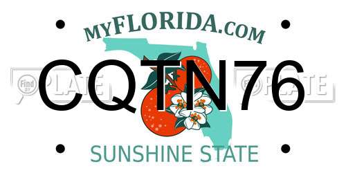 CQTN76 Florida License Plate