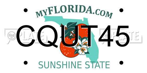 CQUT45 Florida License Plate