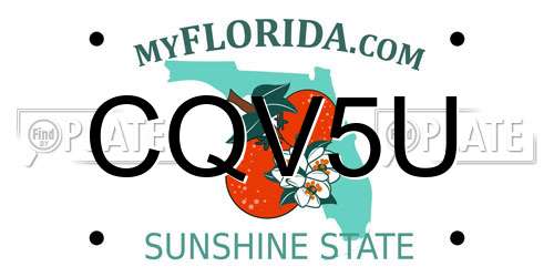 CQV5U Florida License Plate