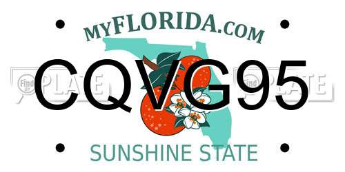 CQVG95 Florida License Plate