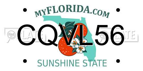 CQVL56 Florida License Plate