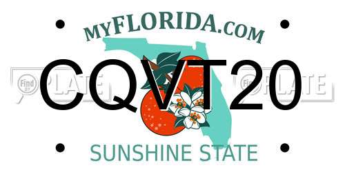 CQVT20 Florida License Plate