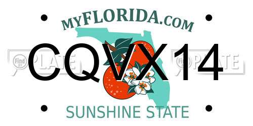 CQVX14 Florida License Plate