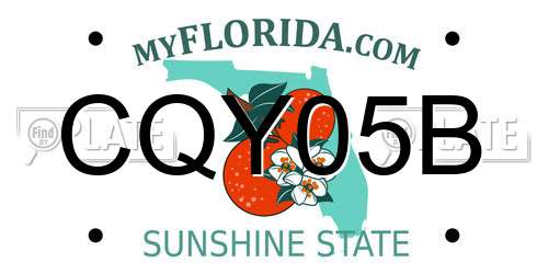 CQY05B Florida License Plate