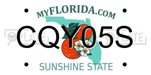 CQY05S Florida License Plate