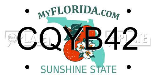 CQYB42 Florida License Plate