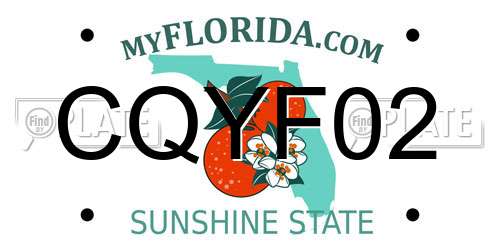 CQYF02 Florida License Plate