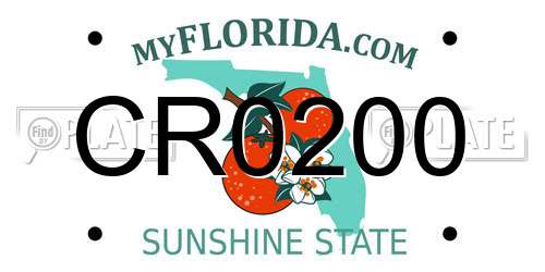 CR0200 Florida License Plate