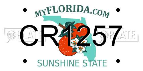 CR1257 Florida License Plate