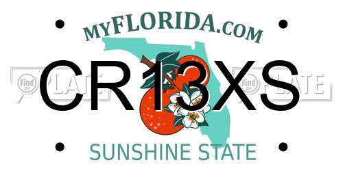 CR13XS Florida License Plate