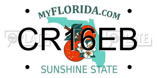CR16EB Florida License Plate