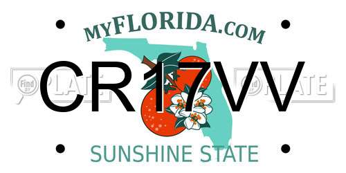 CR17VV Florida License Plate