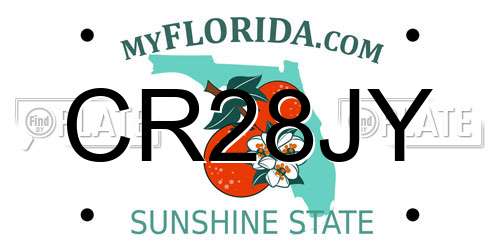 CR28JY Florida License Plate