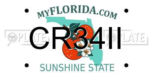 CR34II Florida License Plate