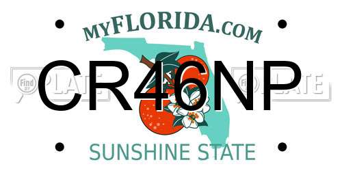 CR46NP Florida License Plate