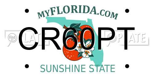 CR60PT Florida License Plate