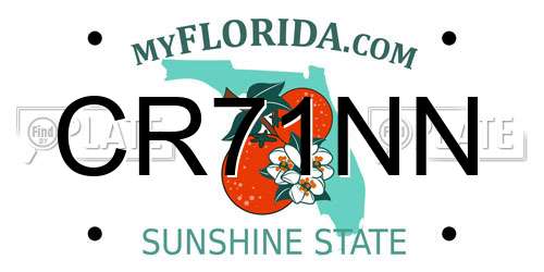 CR71NN Florida License Plate