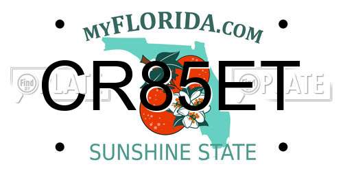 CR85ET Florida License Plate