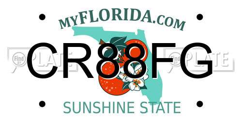 CR88FG Florida License Plate