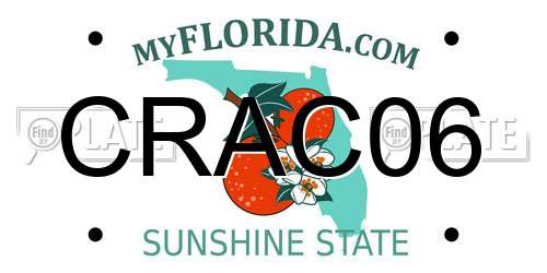CRAC06 Florida License Plate