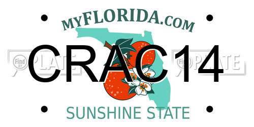 CRAC14 Florida License Plate