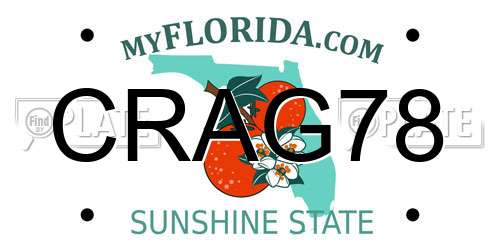 CRAG78 Florida License Plate
