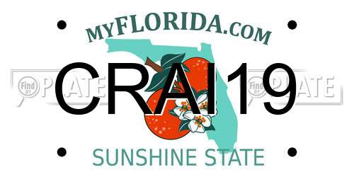 CRAI19 Florida License Plate