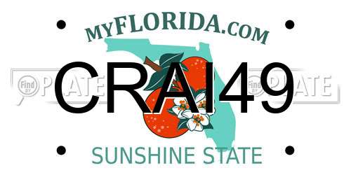 CRAI49 Florida License Plate