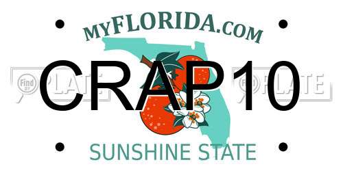 CRAP10 Florida License Plate