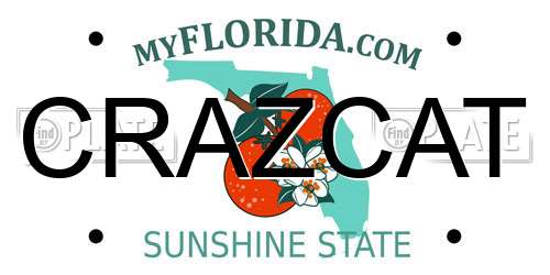 CRAZCAT Florida License Plate