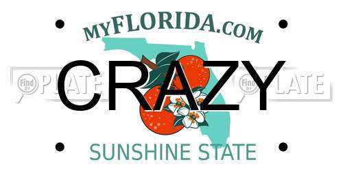 CRAZY Florida License Plate