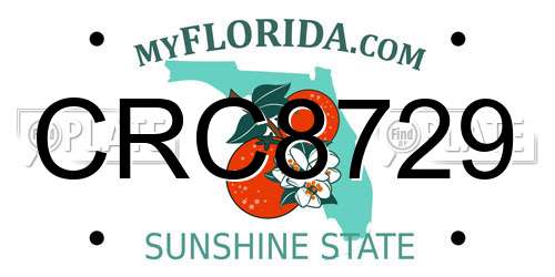 CRC8729 Florida License Plate