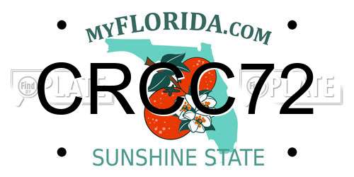 CRCC72 Florida License Plate