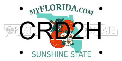 CRD2H Florida License Plate