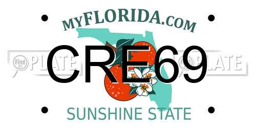 CRE69 Florida License Plate