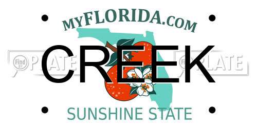 CREEK Florida License Plate