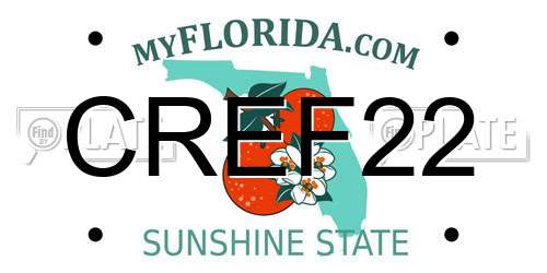 CREF22 Florida License Plate