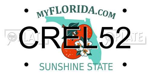 CREL52 Florida License Plate